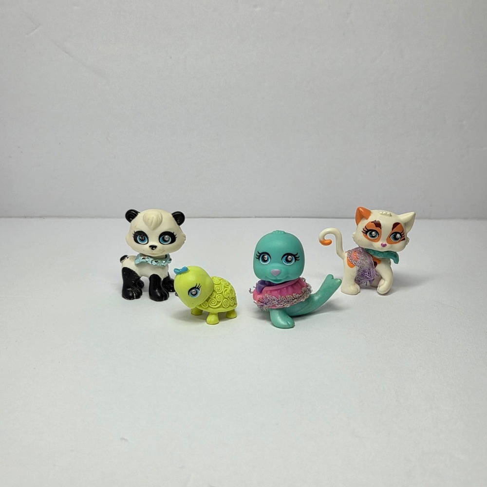 Polly Pocket Sparklin Pets Cat, Panda, Turtle and Seal